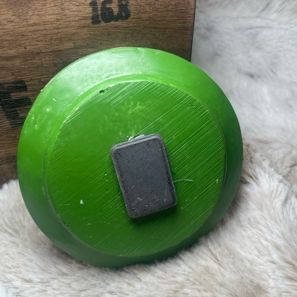 Vintage Christmas Bear Plate | Skiing Teddy Ornament | Holiday - Picture 3 of 5